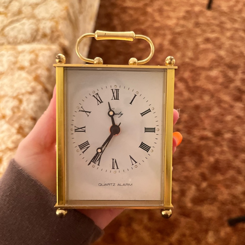 Equity Gold Quartz Alarm Clock